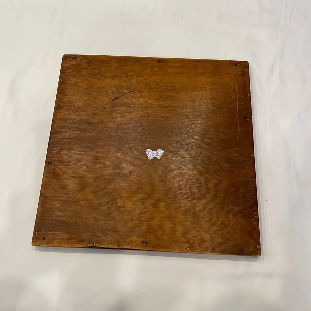 Vintage Chess Checker Board Rare Butterfly Wing Artwork Real inlaid wood BRAZIL - Picture 6 of 16